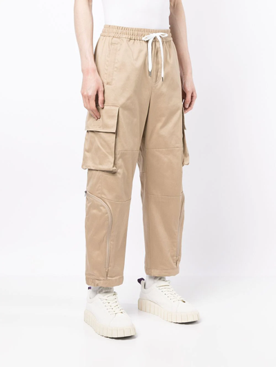 Ports V Drawstring Cargo Trousers In Brown