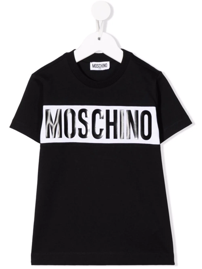 Shop Moschino Logo-print Short-sleeved T-shirt In Black