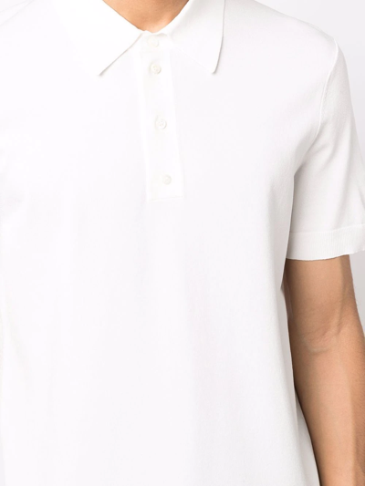 Shop Neil Barrett Logo-button Polo Shirt In White