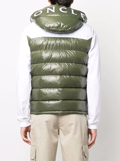 Shop Moncler Genichi Padded Gilet In Green