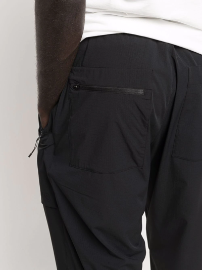 Shop Y-3 Cropped Straight-leg Cargo Pants In Black