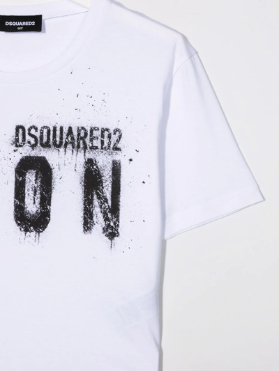Shop Dsquared2 Teen Icon Logo-print T-shirt In White
