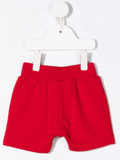 Shop Dsquared2 Logo-print Jersey Shorts In Red