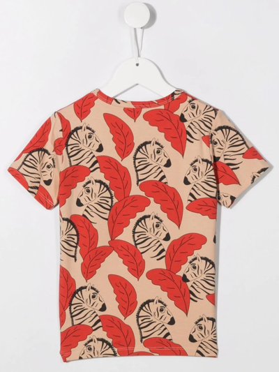 Shop Mini Rodini Zebra-print T-shirt In Neutrals