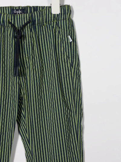 Shop Il Gufo Stripe-print Trousers In Blue