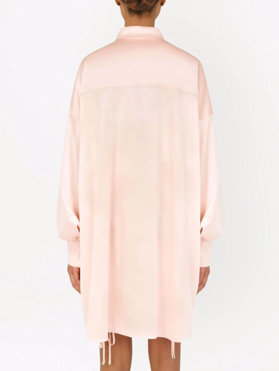 Shop Dolce & Gabbana Button-up Silk Shirt In Pink