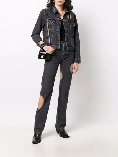 Off-white Meteor Denim Jacket In Grey