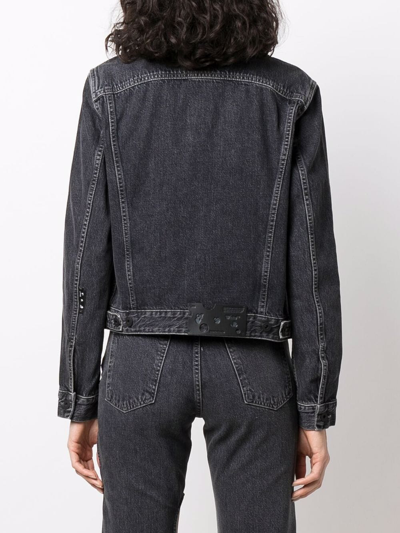 Off-white Meteor Denim Jacket In Grey