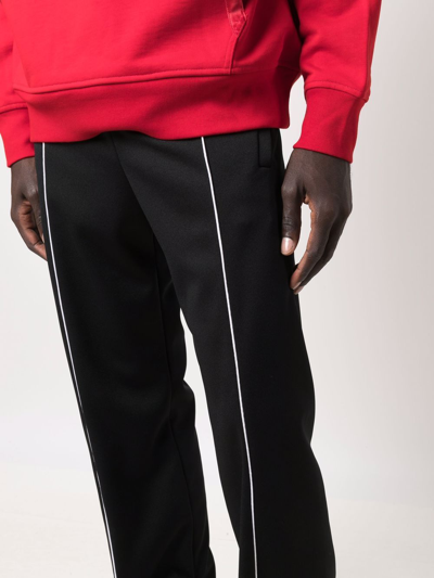 Shop 424 Seam-detail Track Pants In Black