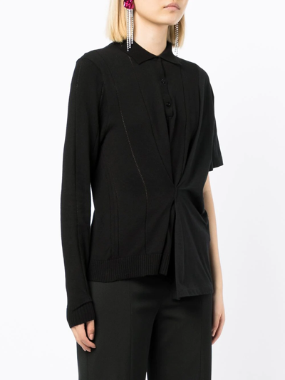 Shop Act N°1 Asymmetric Pinch-front Top In Schwarz