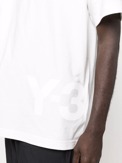 Shop Y-3 Tonal Logo-print T-shirt In Weiss