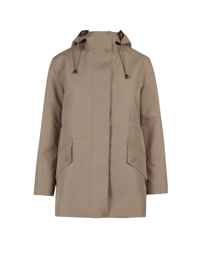 Shop Burberry Lightweight Hooded Jacket In Beige