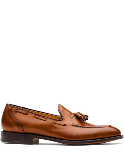 Shop Church's Nevada Leather Loafers In Brown