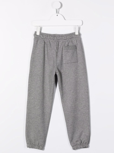 Shop Acne Studios Logo-patch Organic-cotton Track Pants In Grey