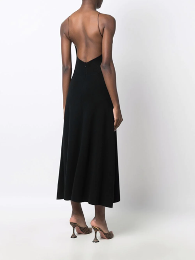 Saint Laurent Cut-out Open-back Dress In Black