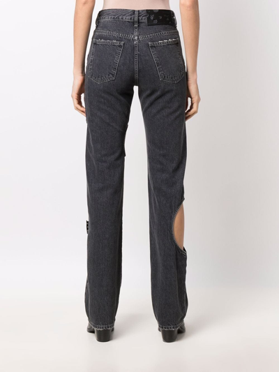 Shop Off-white Meteor Straight-leg Jeans In Grey