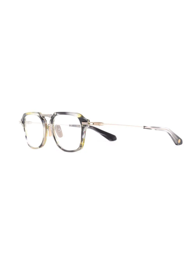 Shop Dita Eyewear Aegeus Square-frame Glasses In Blue