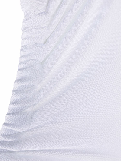 Noire Swimwear Lattice-strap Lurex Swimsuit In White