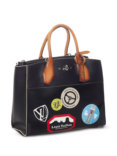 Pre-owned Louis Vuitton City Steamer Stickers Mm 手提包（典藏款） In Black