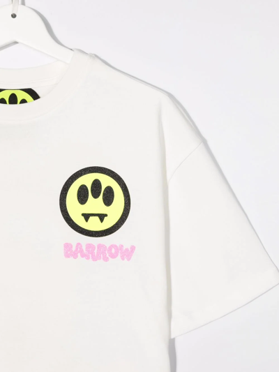 Shop Barrow Teen Graphic-print T-shirt In White