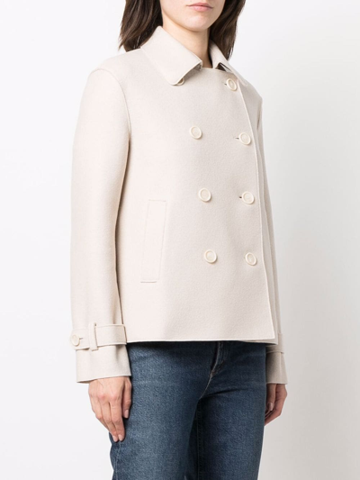 Harris Wharf London Double-breasted Button Jacket In Neutrals