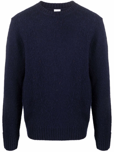 Aspesi Crew-neck Wool Jumper In Blue