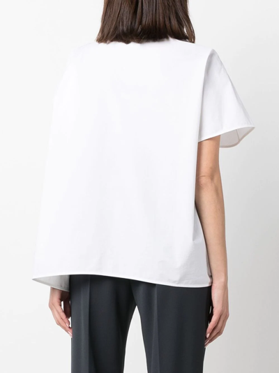 Shop Low Classic Folded-detail Blouse In White