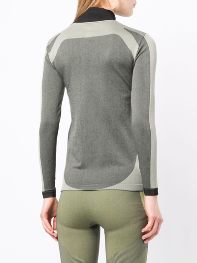 7 Days Active Half-zip Funnel Neck Top In Grey