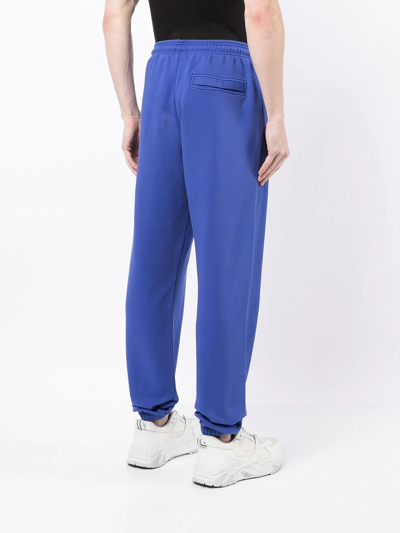 Shop Marcelo Burlon County Of Milan Cotton Track Pants In Blue