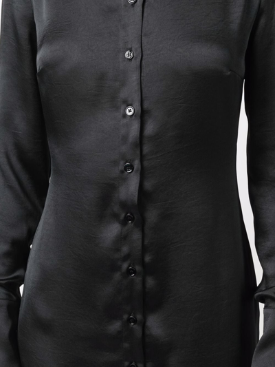 Shop The Andamane Ginevra Satin Mini Dress In Black