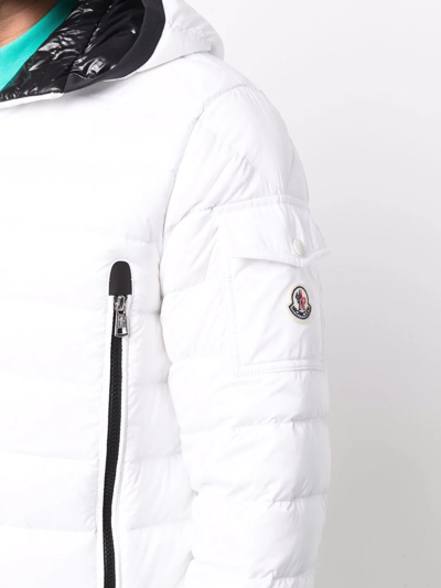Moncler White Down Galion Puffer Jacket In White