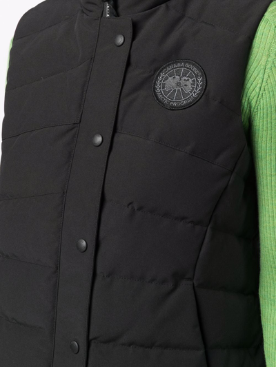 Shop Canada Goose Feather-down Padded Gilet In Black