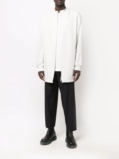 Y-3 Tonal Logo-print Jacket In Grey
