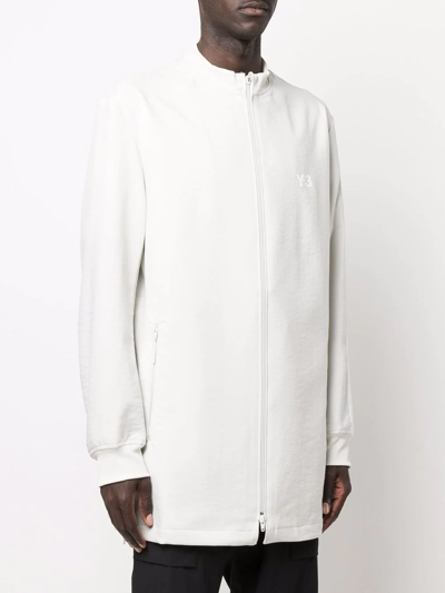 Y-3 Tonal Logo-print Jacket In Grey