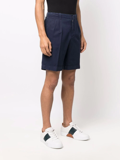 Shop Z Zegna Straight-leg Bermuda Shorts In Blue