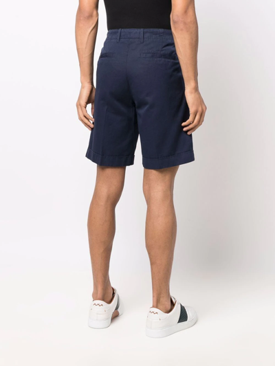 Shop Z Zegna Straight-leg Bermuda Shorts In Blue
