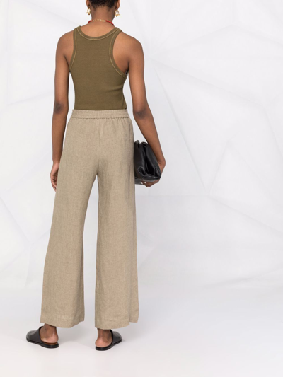 Fabiana Filippi Wide-leg Linen Trousers In Neutrals