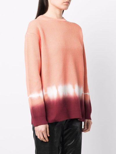 Shop Proenza Schouler White Label Dip-dye Ribbed-knit Jumper In Orange