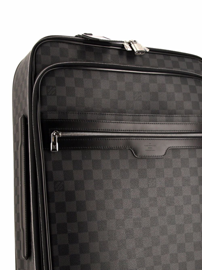 Pre-owned Louis Vuitton  Damier Graphite Pégase Légère Suitcase In Grey