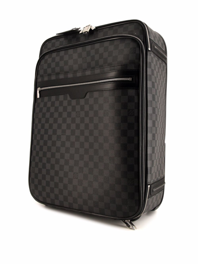 Pre-owned Louis Vuitton  Damier Graphite Pégase Légère Suitcase In Grey
