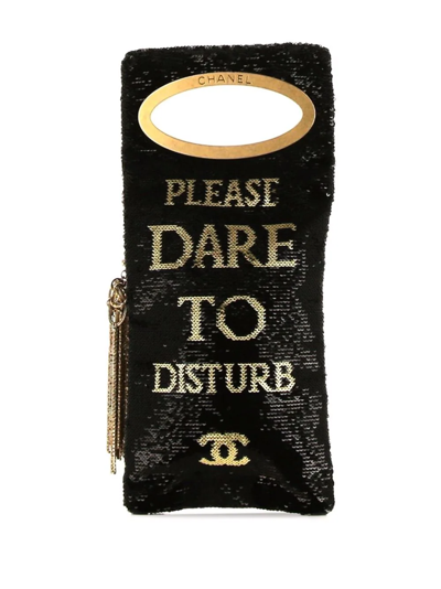 Pre-owned Chanel Dare To Disturb Sequin Handbag In Black
