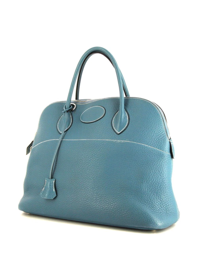 Pre-owned Hermes  Bolide 35 Handbag In Blue