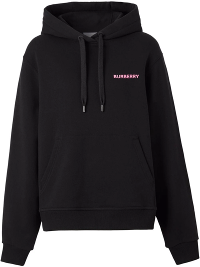 Shop Burberry Coordinates Print Oversized Hoodie In Black