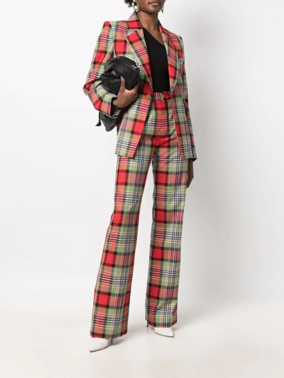 Shop Vivienne Westwood High-waisted Tartan-print Trousers In Multicolor