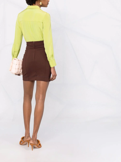 Dolce & Gabbana High-waisted Pencil Skirt In Brown