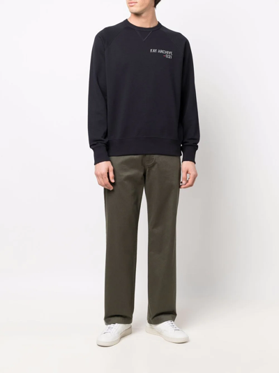 Fay Mens Blue Cotton Sweatshirt In Blue