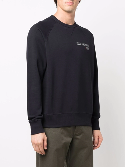 Fay Mens Blue Cotton Sweatshirt In Blue