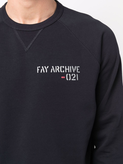 Shop Fay Logo-print Sweatshirt In Blue