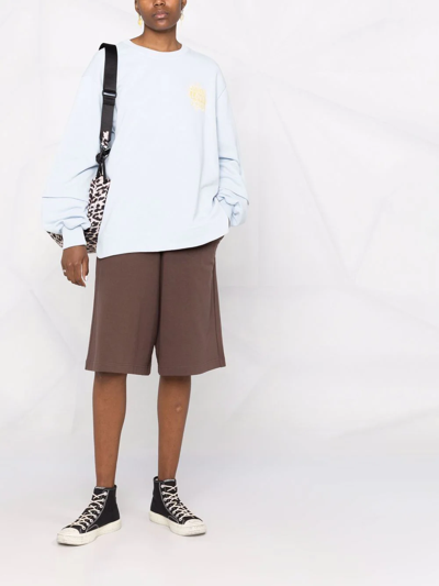 Ganni Isoli Oversized Sweatshirt In Blue