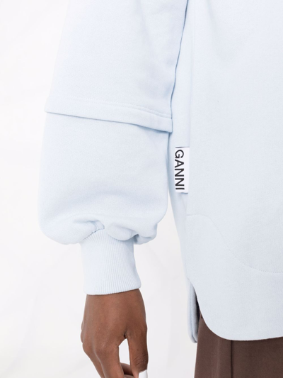 Ganni Isoli Oversized Sweatshirt In Blue